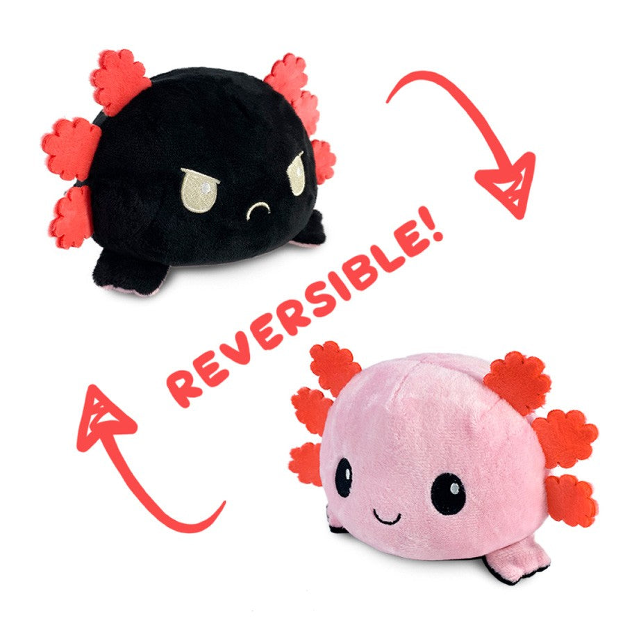 Tee Turtle Reversible Axolotl Mini Plush: Pink & Black